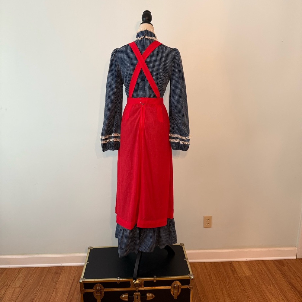 Vintage Handmade Dress with Red Apron Sz S - Picture 8 of 16